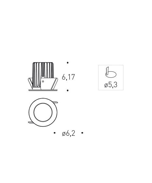 PAN Jango Round Anti-Glare INC1184 Faretto da Incasso LED 9w - La