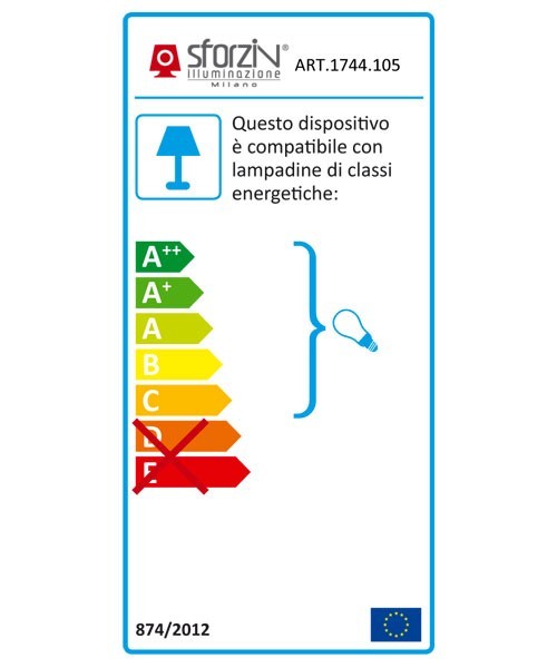 SFORZIN Pomì 1744.101 Lampada Moderna da Terra 5 Nero - La Luceria