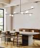 MILOOX Kika 1744-330 Lampadario Moderno Liquirizia Nera Ambientata